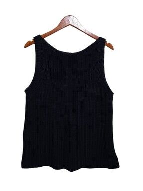 Honest Cotton Knit Tank in Navy OS
